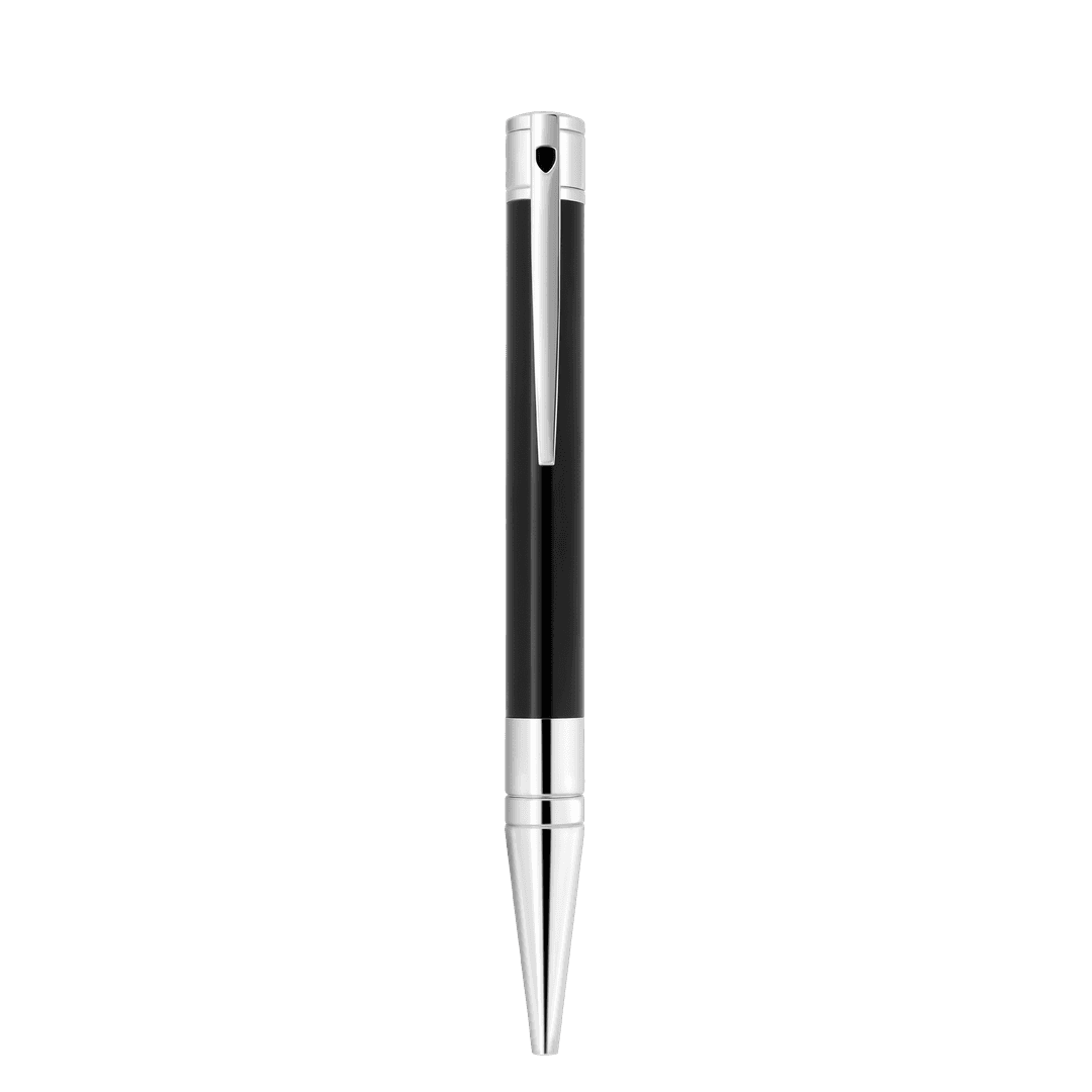 Chrome finish black Ballpoint pen - Luxury writing instruments | S.T. Dupont