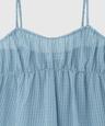 BLUE SHEER CHECK TOP