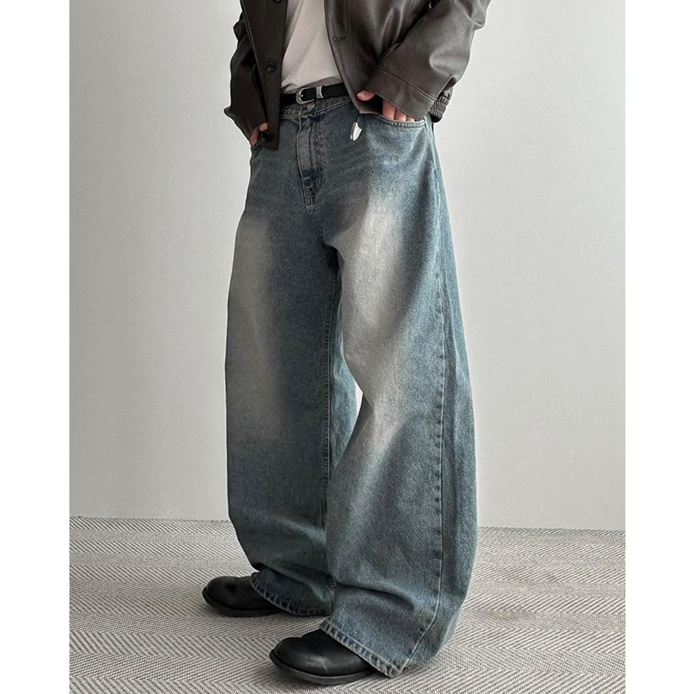 (블루) 샌드 워싱 데님 팬츠 2color