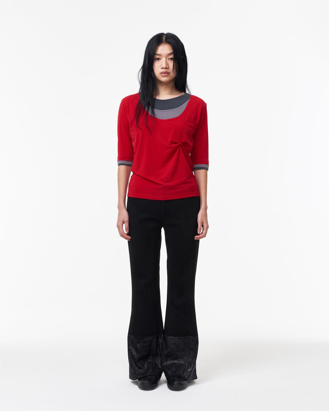 TWO-TONE PANTS black