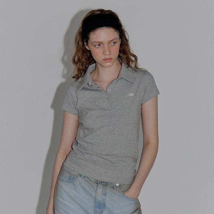 BASIC COLLAR T-SHIRT_GREY