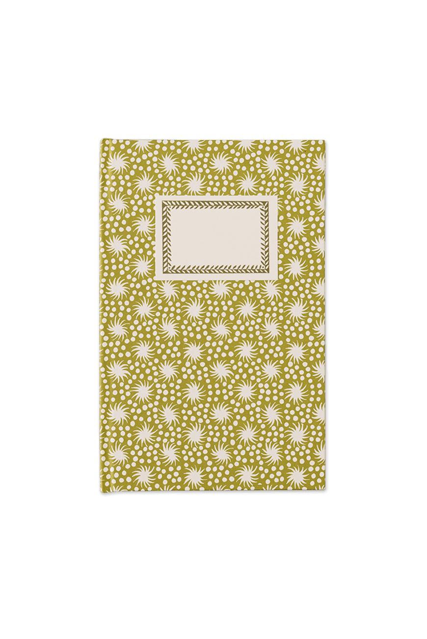 Hard Cover Notebook Animalcules Bawden Green