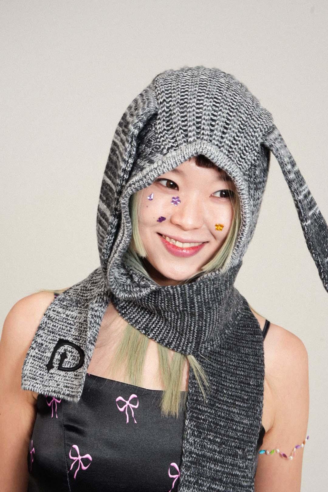 Rabbit Ear Balaclava Muffler(BK)