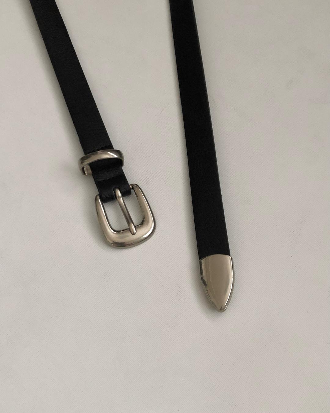 슬림 실버 벨트