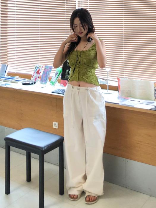 Stitch Cotton Pants_2Color