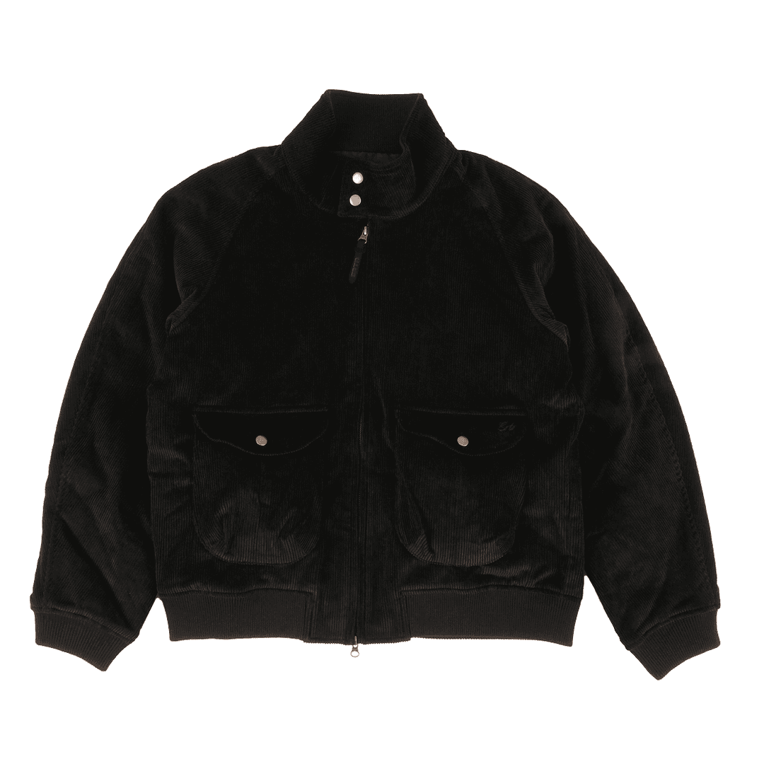 Frontier Corduroy Harrington Jacket Black