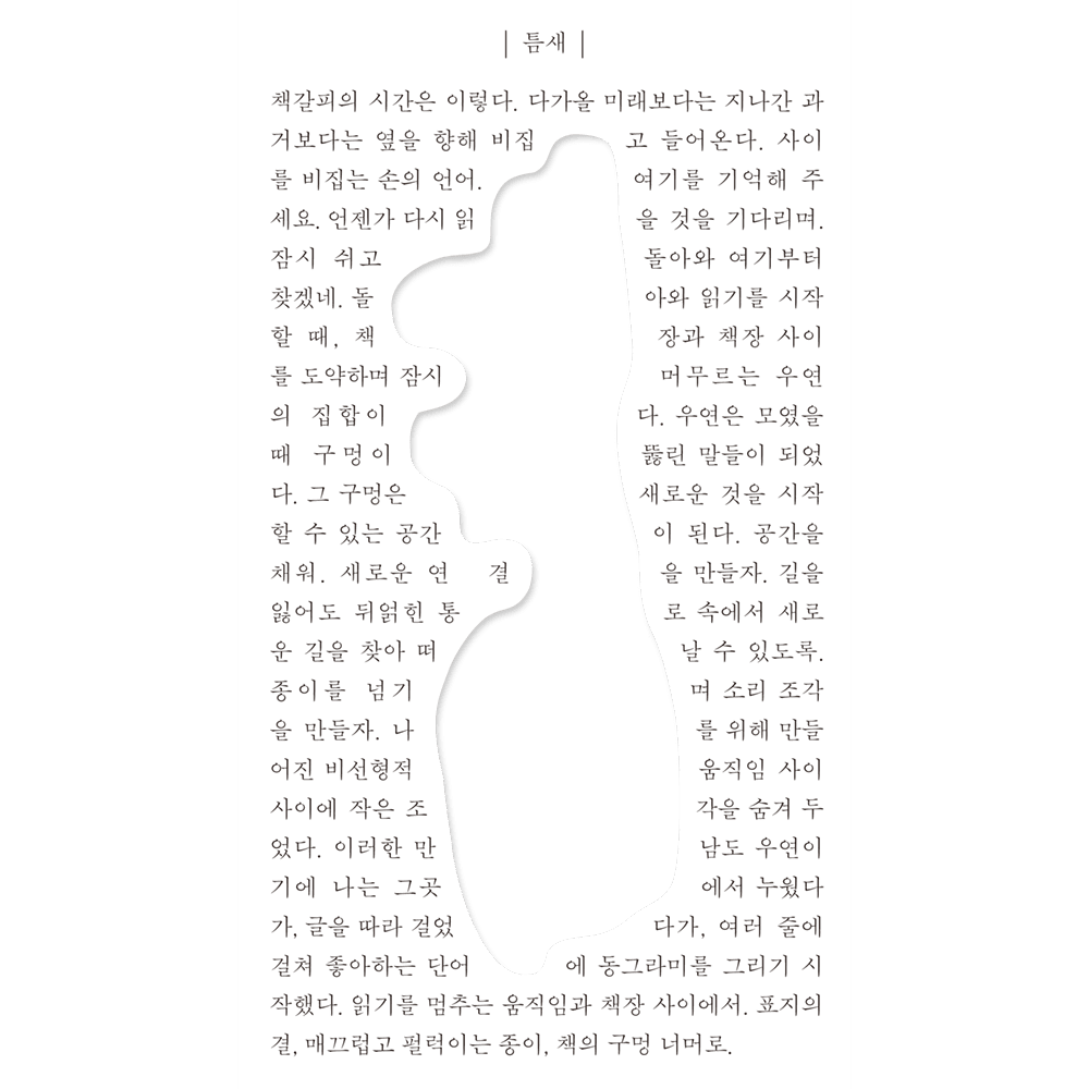[3차 입고] [68개의 책갈피] 틈새 · 몽타주프레스