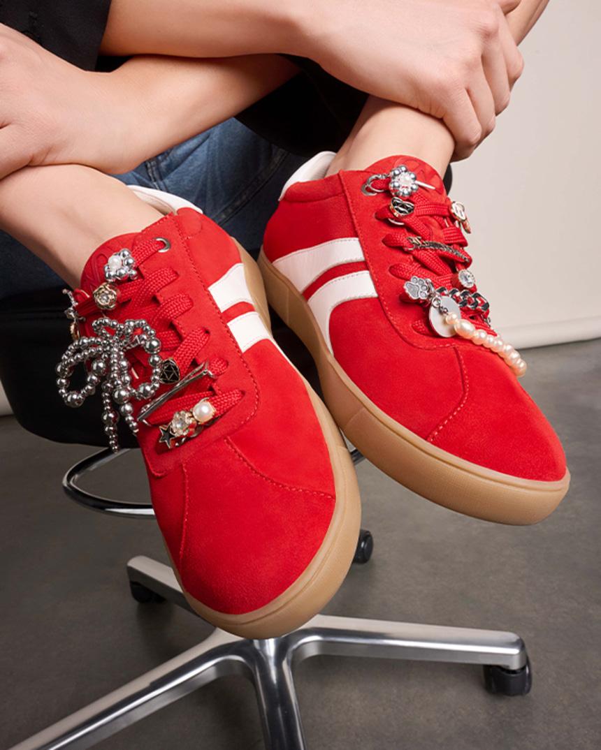 내추럴라이저 메디나 여성 스니커즈-레드