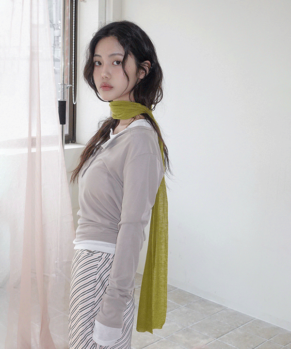 모렌트 스틸라 무지 롱 스카프