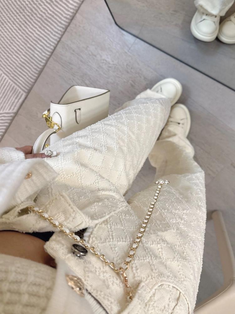 코펜 트위드 체인백 다이아 데님 팬츠