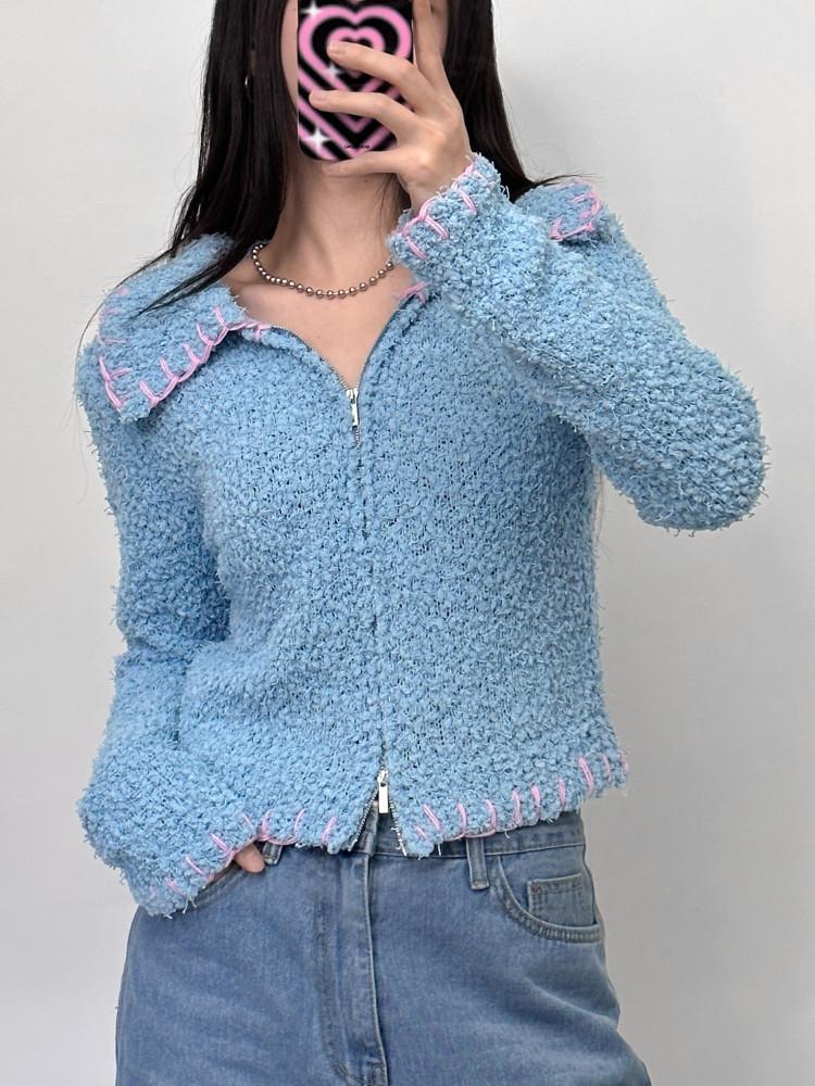 솜사탕 부클 집업