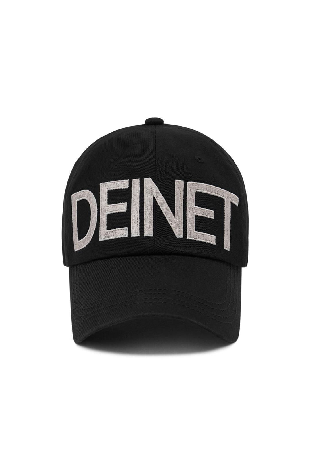 DEINET BIG LOGO CAP IN BLACK
