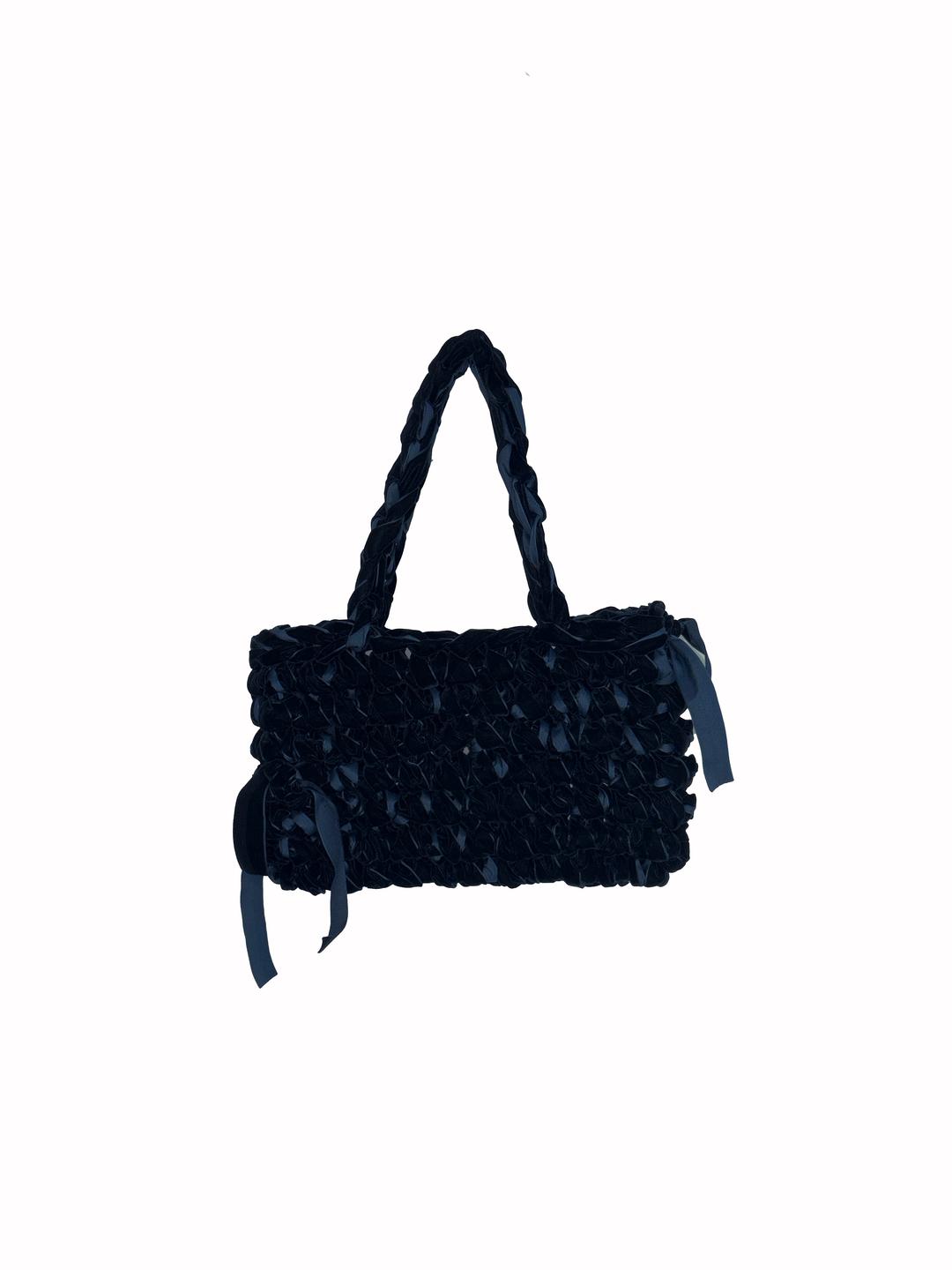 Velvet petit sac navy