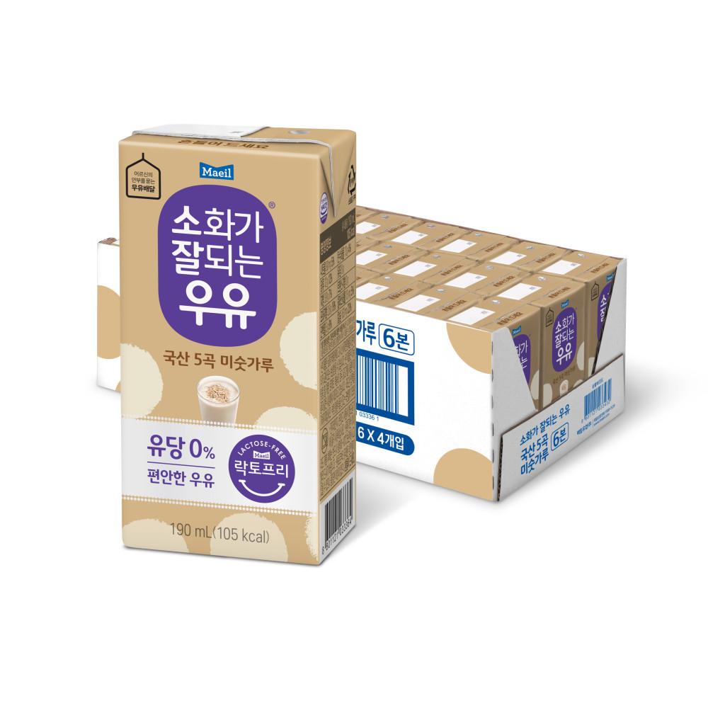 소화가 잘되는 우유(락토프리) 미숫가루 멸균 190ml 24팩