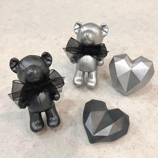 (차량용) 메탈질감 / 가죽질감  곰돌이 석고방향제