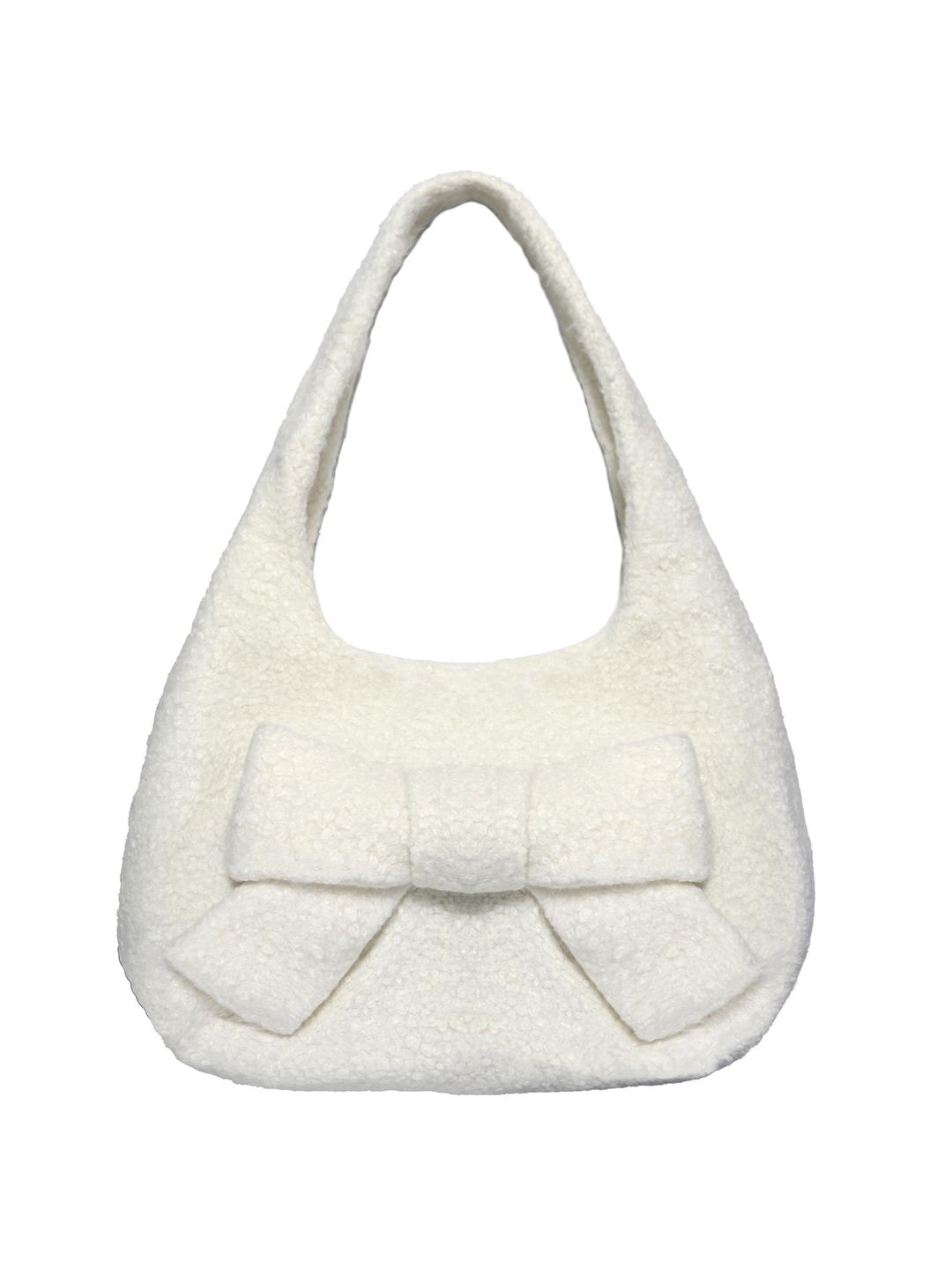 RIBBON FLUFFY SHOULDER BAG [IVORY]_12/23 부터 순차 발송