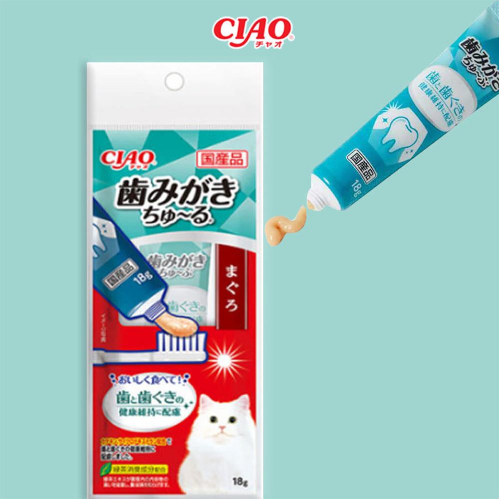 이나바 치약 챠오 덴탈케어 츄르치약 참치 18g