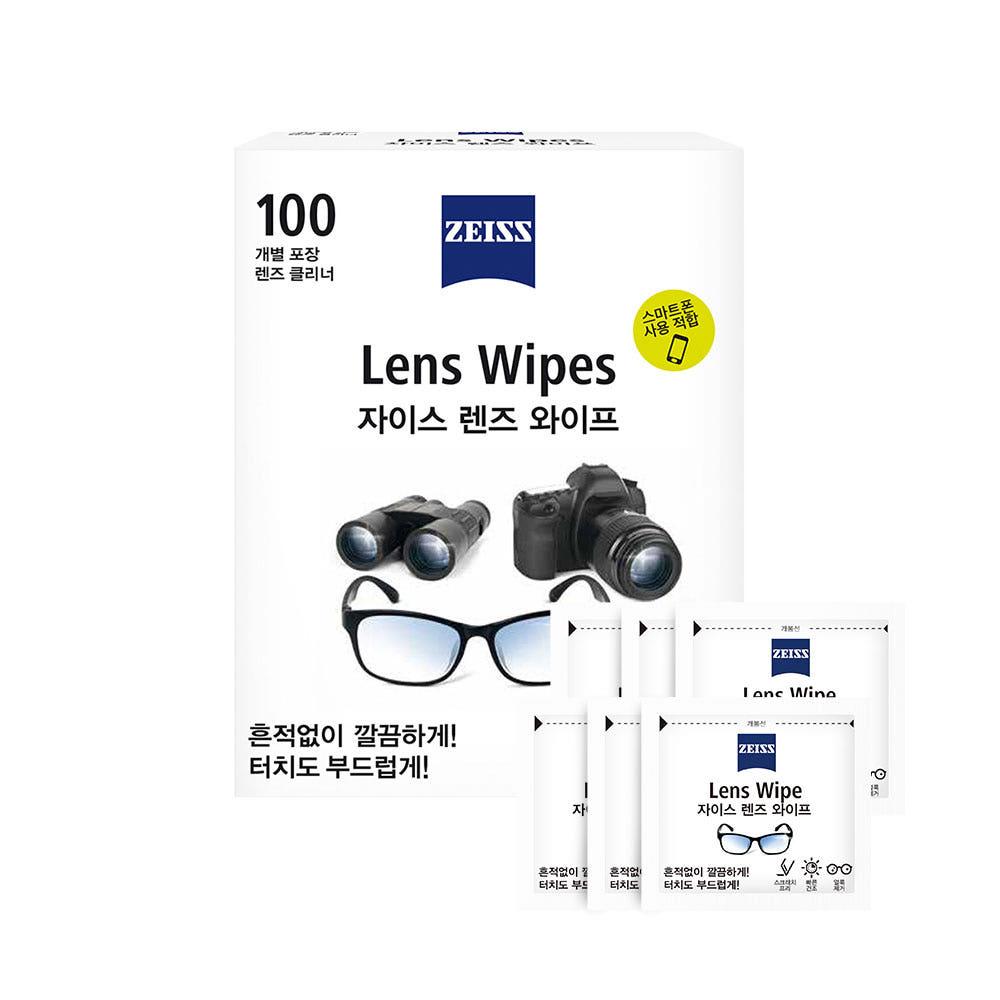 자이스 안경 렌즈 휴대폰액정 세정 티슈 살균 일회용 와이프 100매+6매