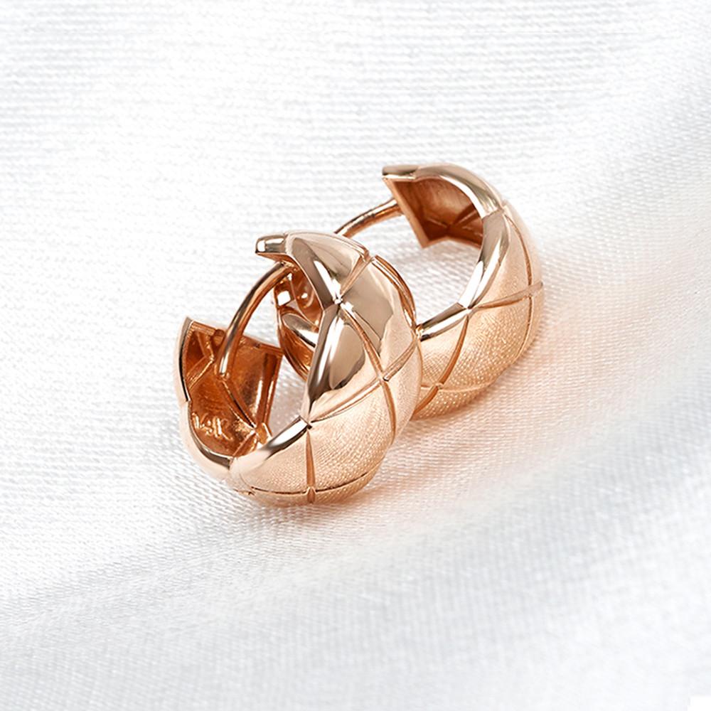 14K, 18K 쿠션 퀼팅 볼드 볼륨 원터치 데일리 귀걸이