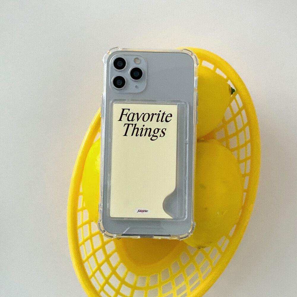 카드수납 젤리 폰케이스 - favorite things(lemon)