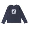(W) SQUARE LOGO L/S ( Navy )