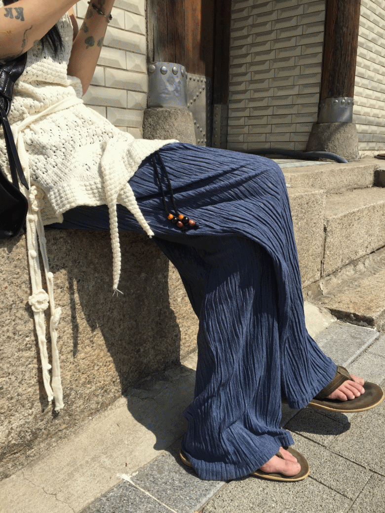 보헤미안 링클 팬츠