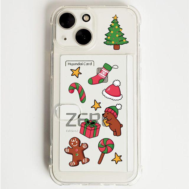 [아이폰15입고]메리 크리스마스 옆으로 카드 수납 범퍼 케이스 아이폰 15 14 13 미니 프로 맥스 XS XR SE3 SE2 갤럭시 S23 S22 S21 플러스 노트20 울트라 A32