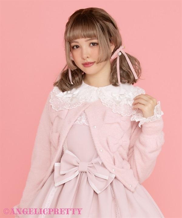 ふわふわアラカルトリボンニットカーディガン