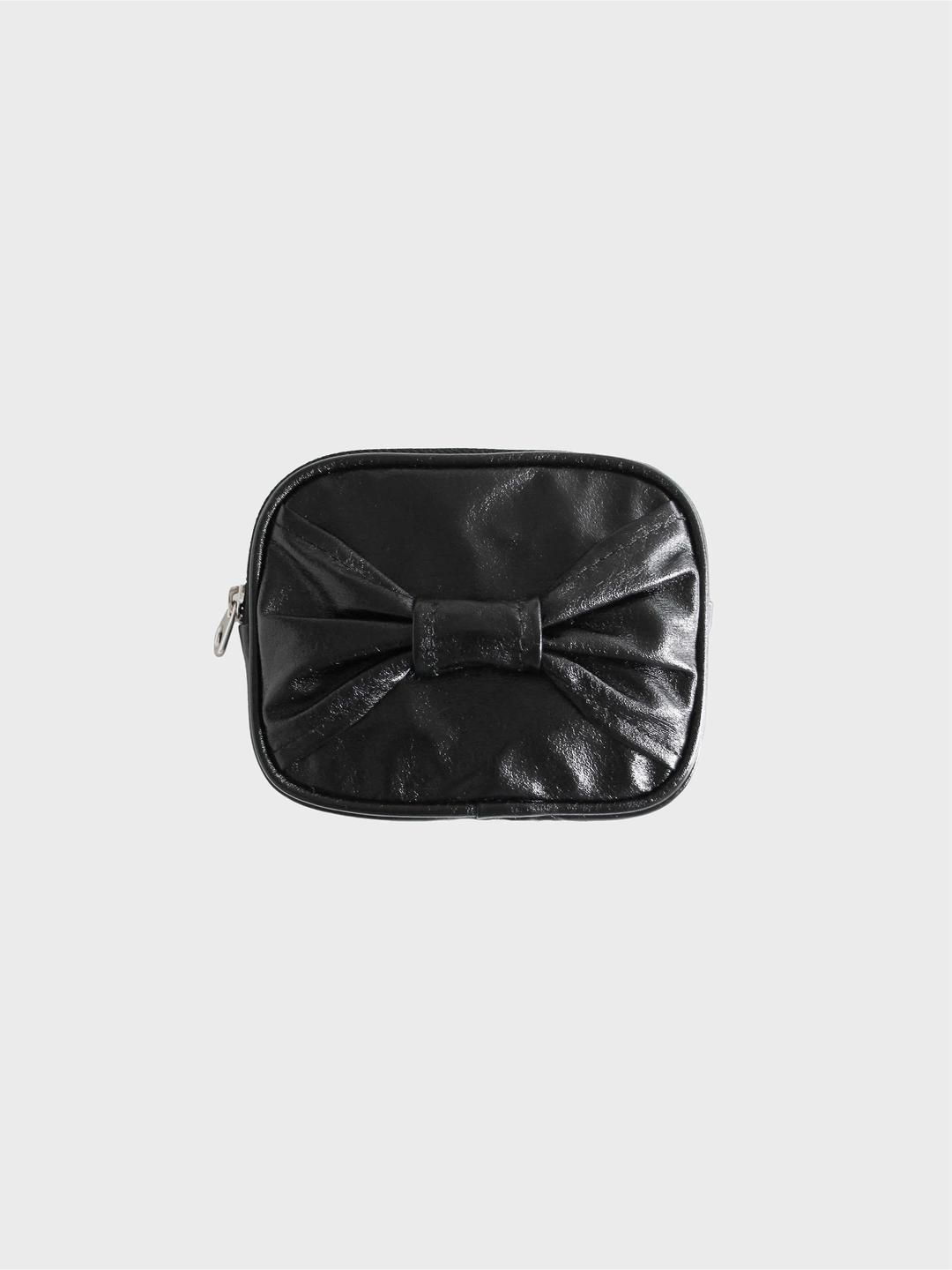 BOW CARD WALLET BLACK