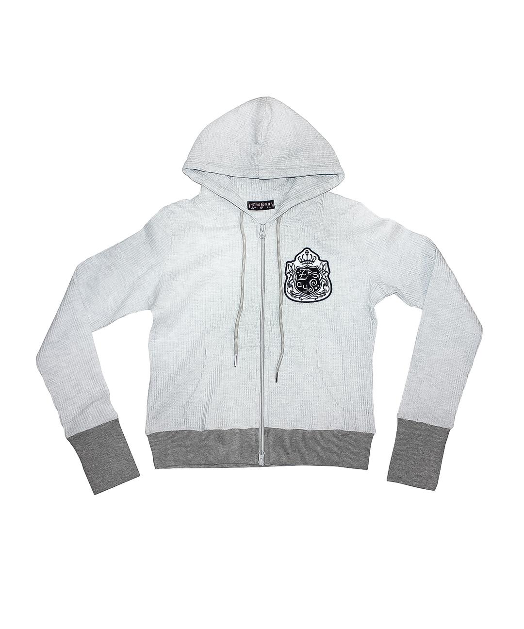 E.E WAFFLE HOODIE - LIGHT GRAY