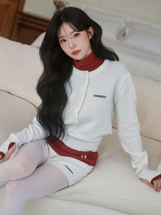 NEWALRIN Basic Cashmere Knit Cardigan