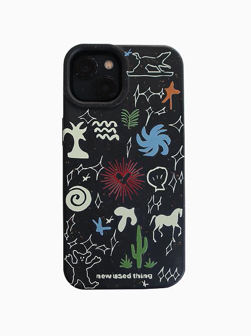 Pattern phone case (Black)