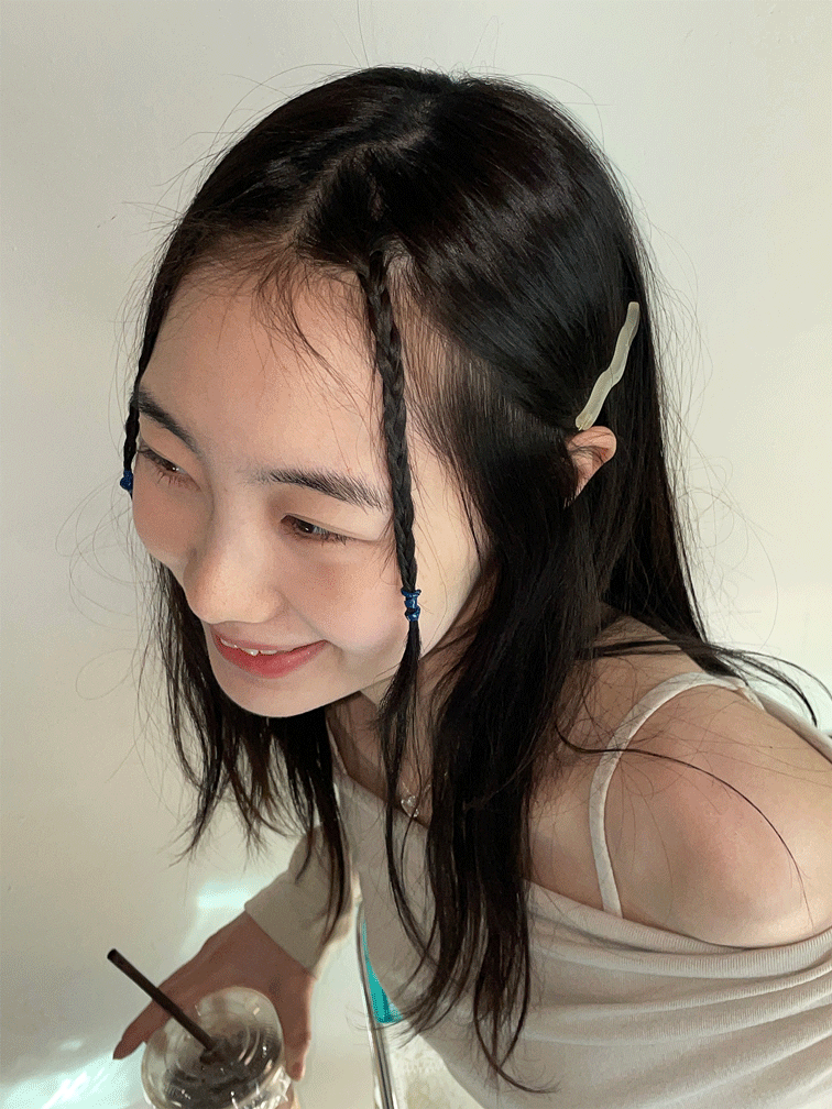 clear wavy hair pin