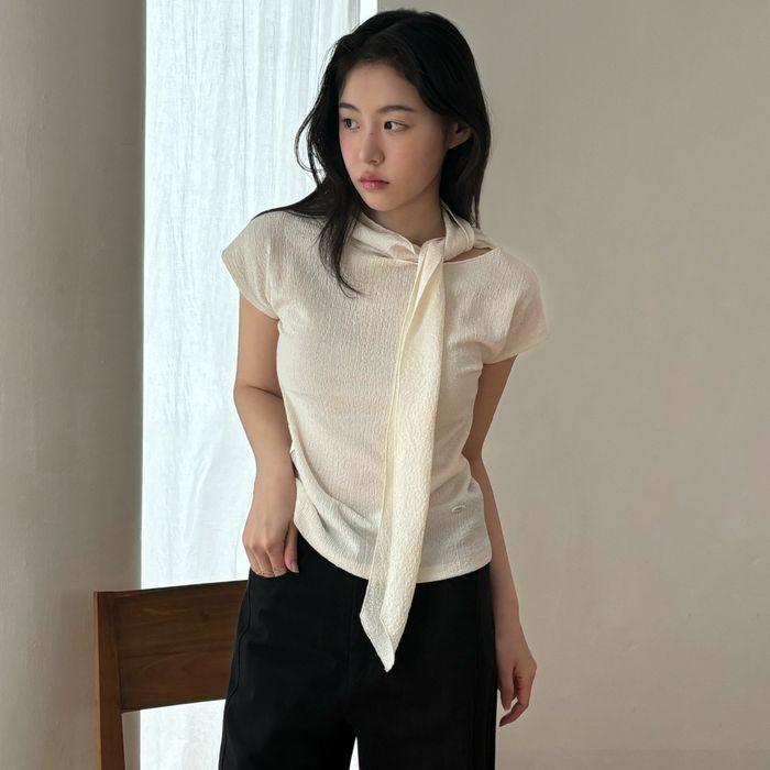 Rachel scarf blouse (ivory)