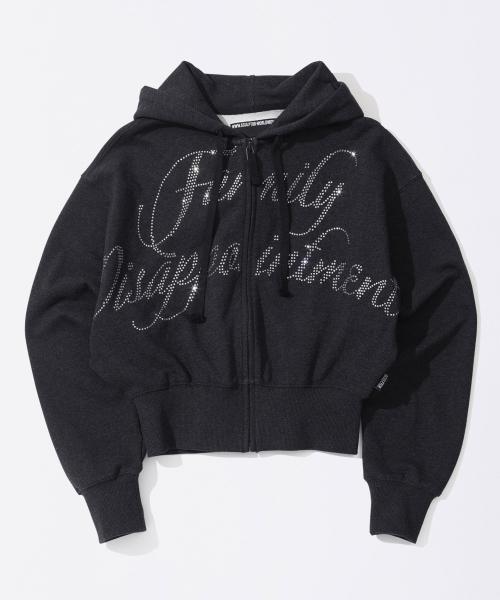 Bad Seed Jewel Hooded Zip-Up Melange Charcoal