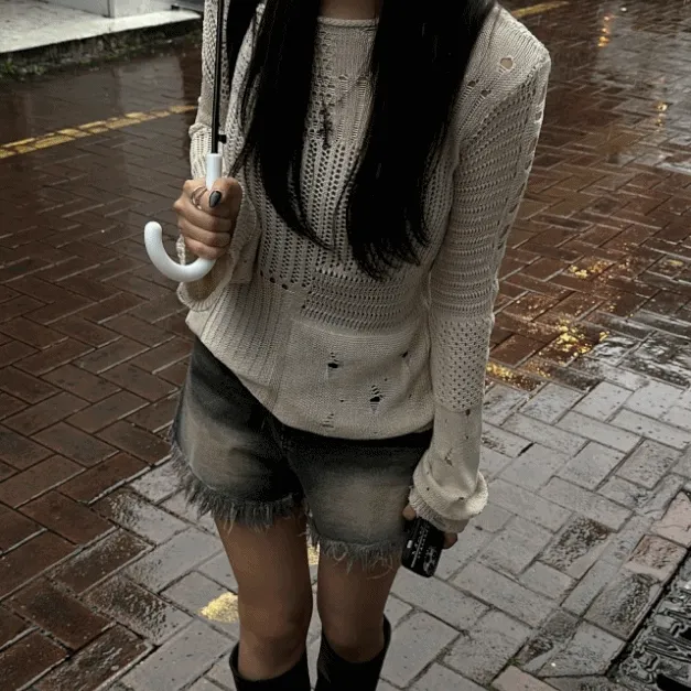 [주문폭주/최저가❤] 리컬 루즈 네트 니트 (3color)