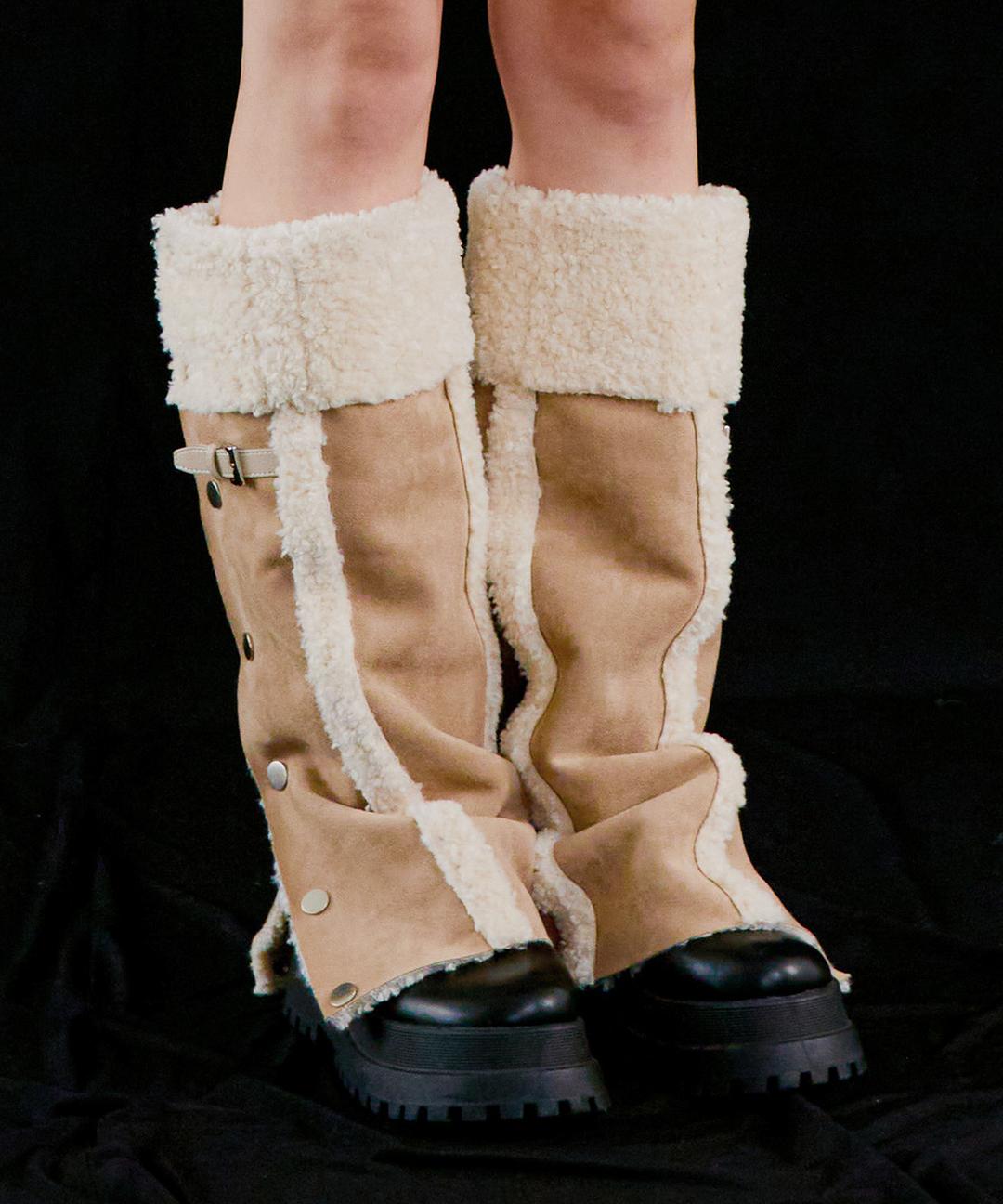 Mouton Snap Leg-Warmer (Tan)