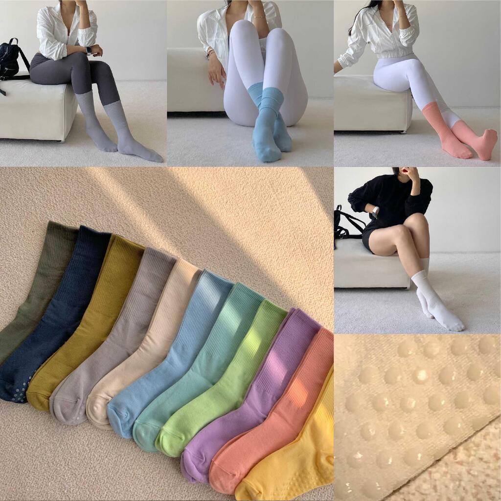 로렌블 [조임x당일출고]파스텔 논슬립 양말 레깅스 필라테스 요가 헬스 양말 필라테스양말 요가양말 미끄럼방지 운동양말 홈트레이닝