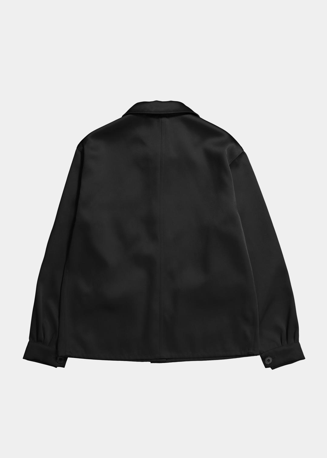 [10/24 출고] SATIN FRENCH RUFFLE JACKET - BLACK