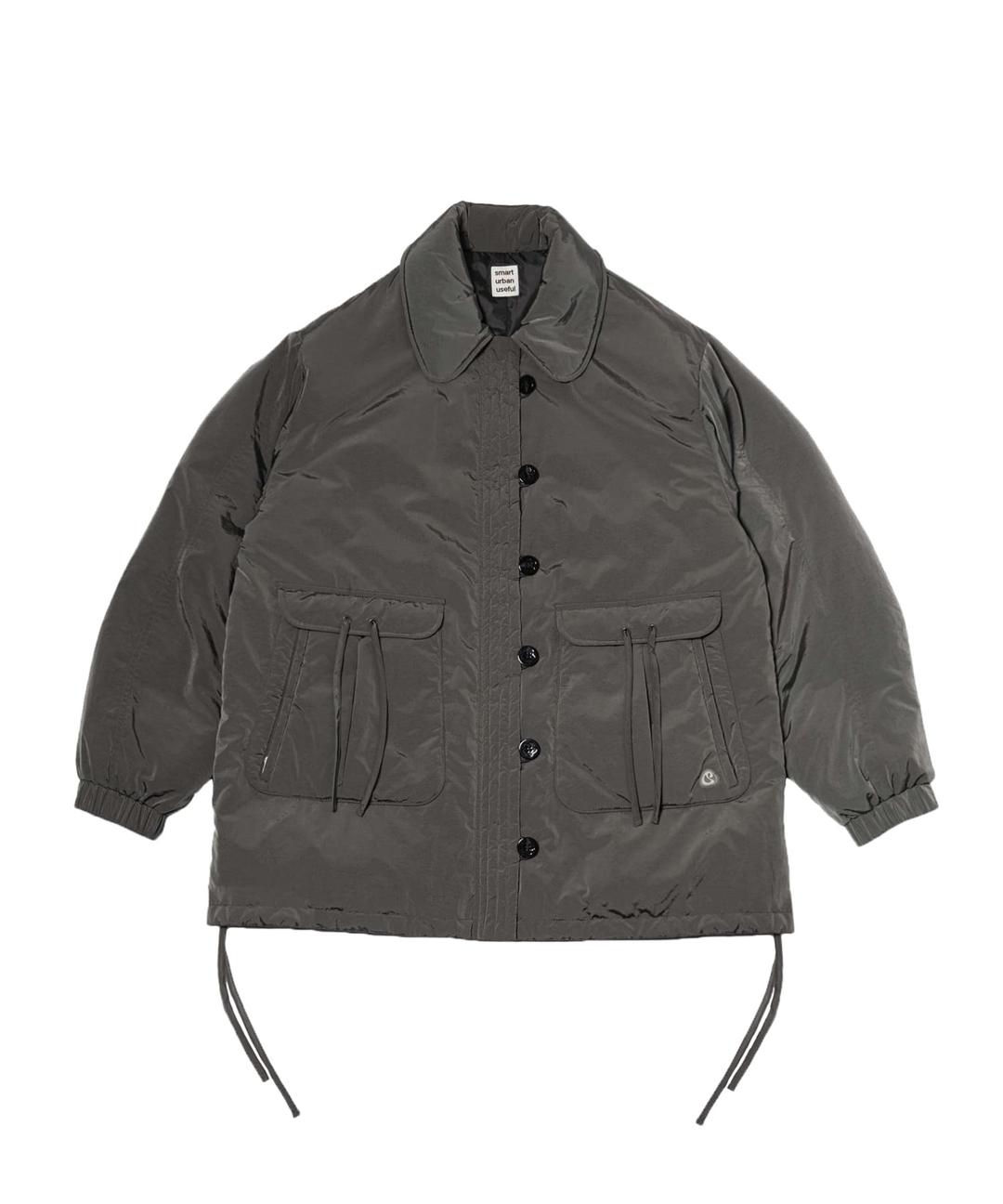 ROUND COLLAR BOMBER DARK GREY