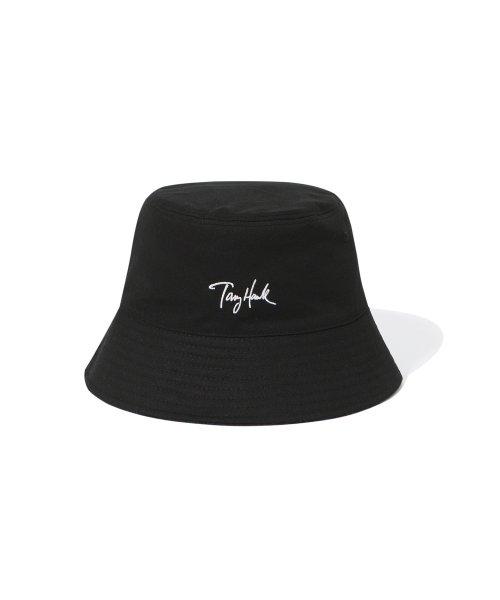 토니 로고 리버서블 버킷 햇 블랙