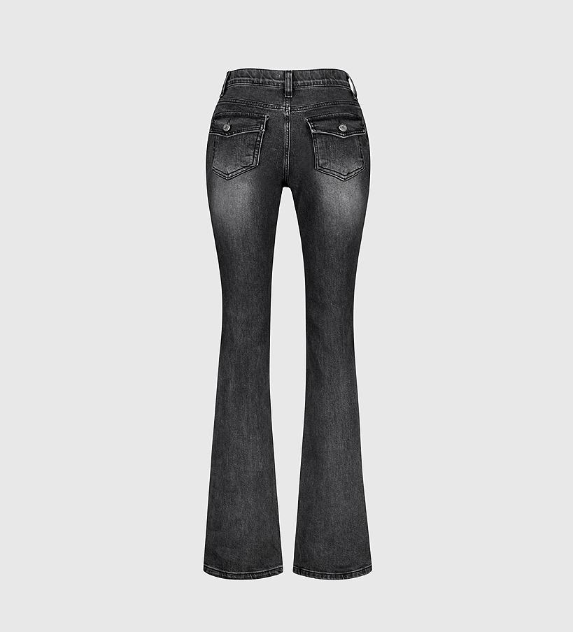 포켓버튼부츠컷pt(흑청)-당일발송