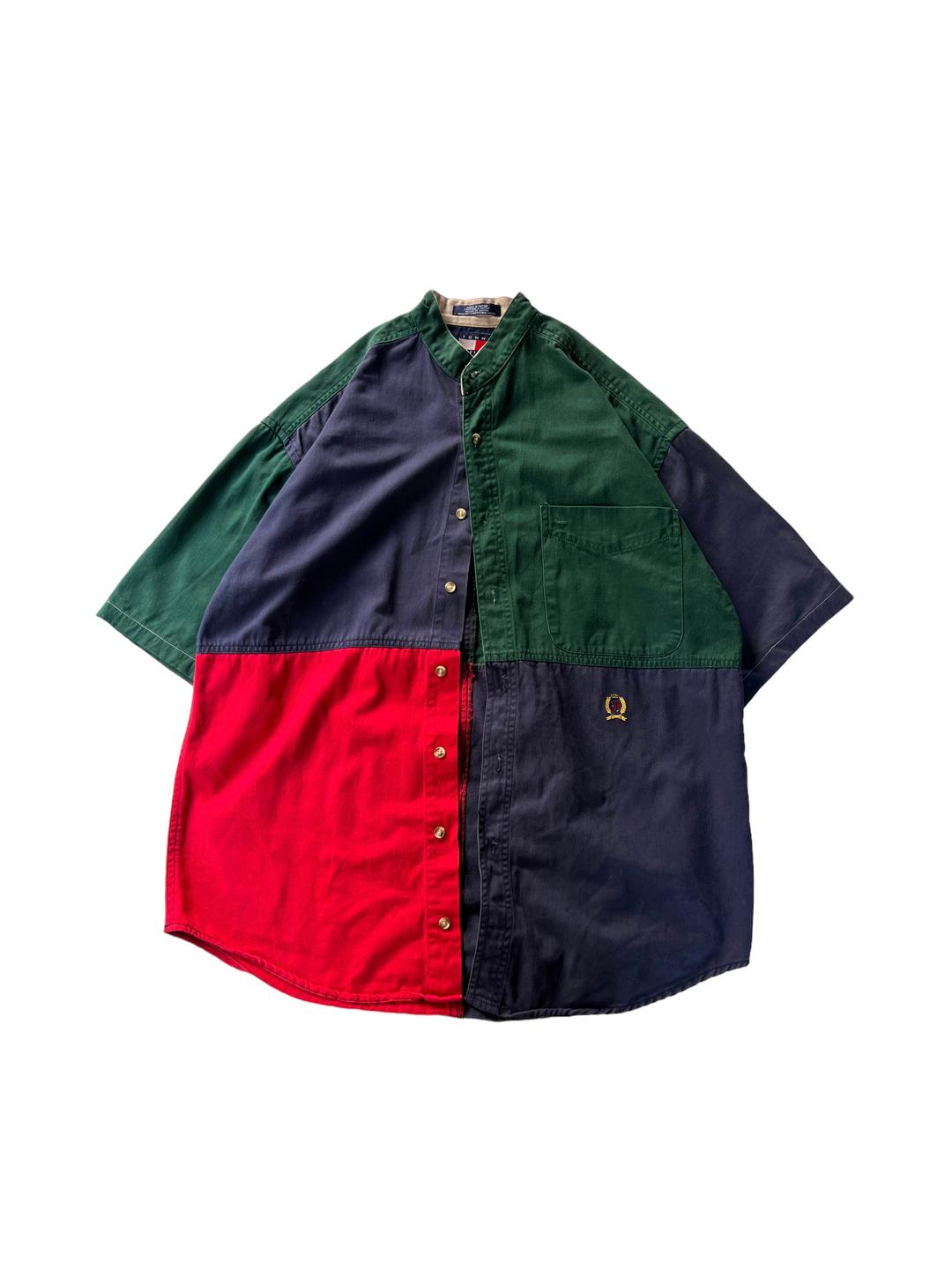 TOMMY HILFIGER colorblock half shirts