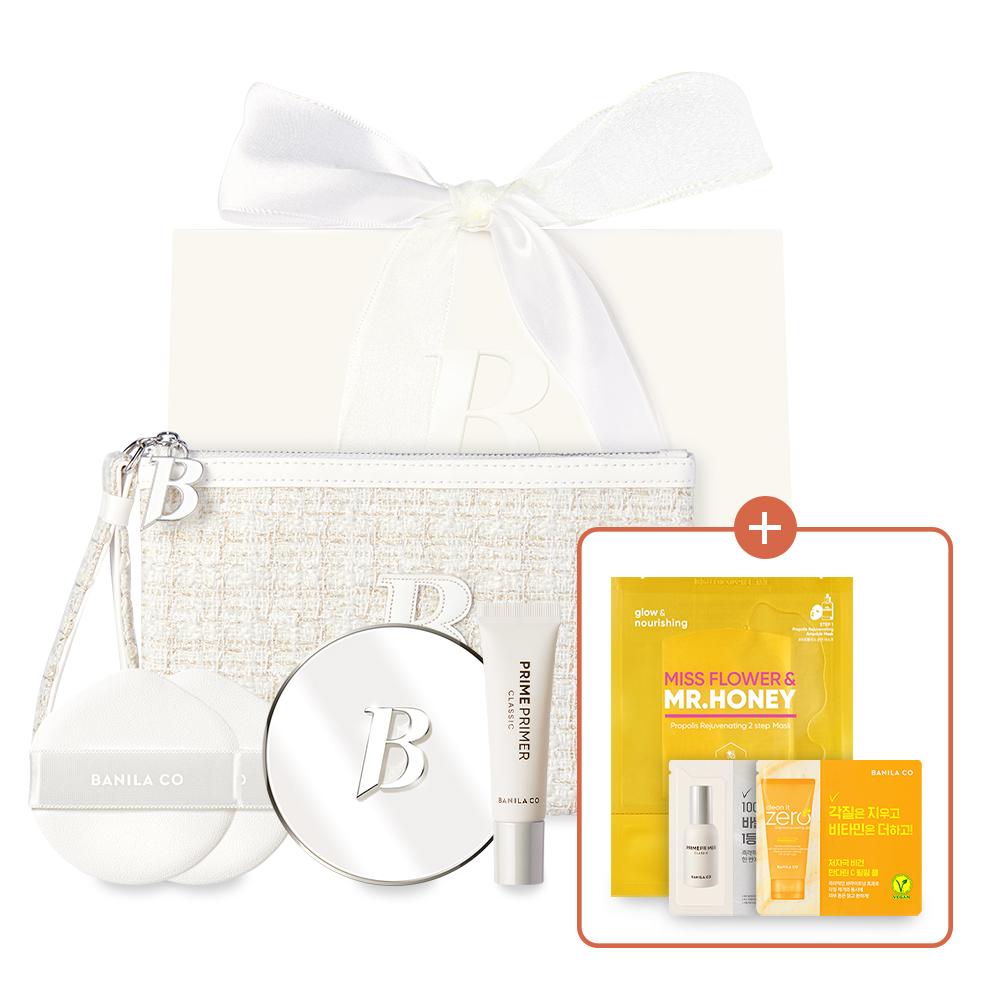 [10%할인][카카오단독] 커버리셔스 얼티밋 화이트쿠션 기프트 세트 (비건인증쿠션)