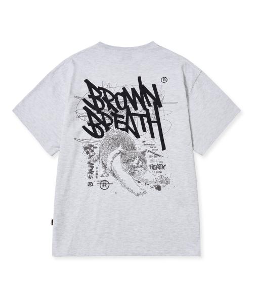 KITTY TAG TEE - ASH