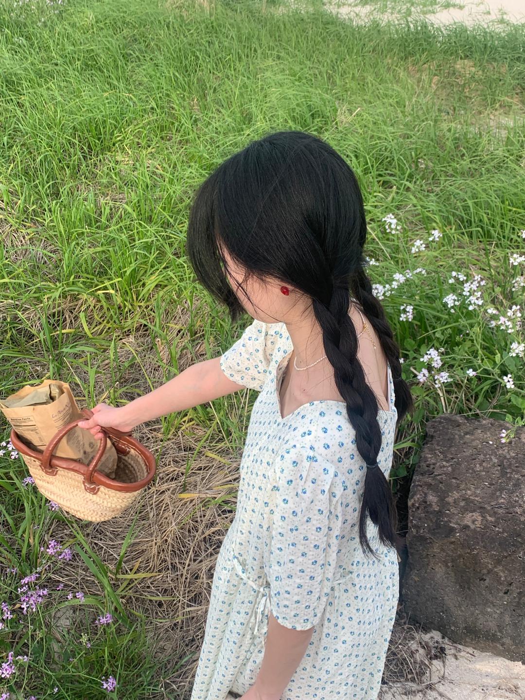 heart glass earring (7color)