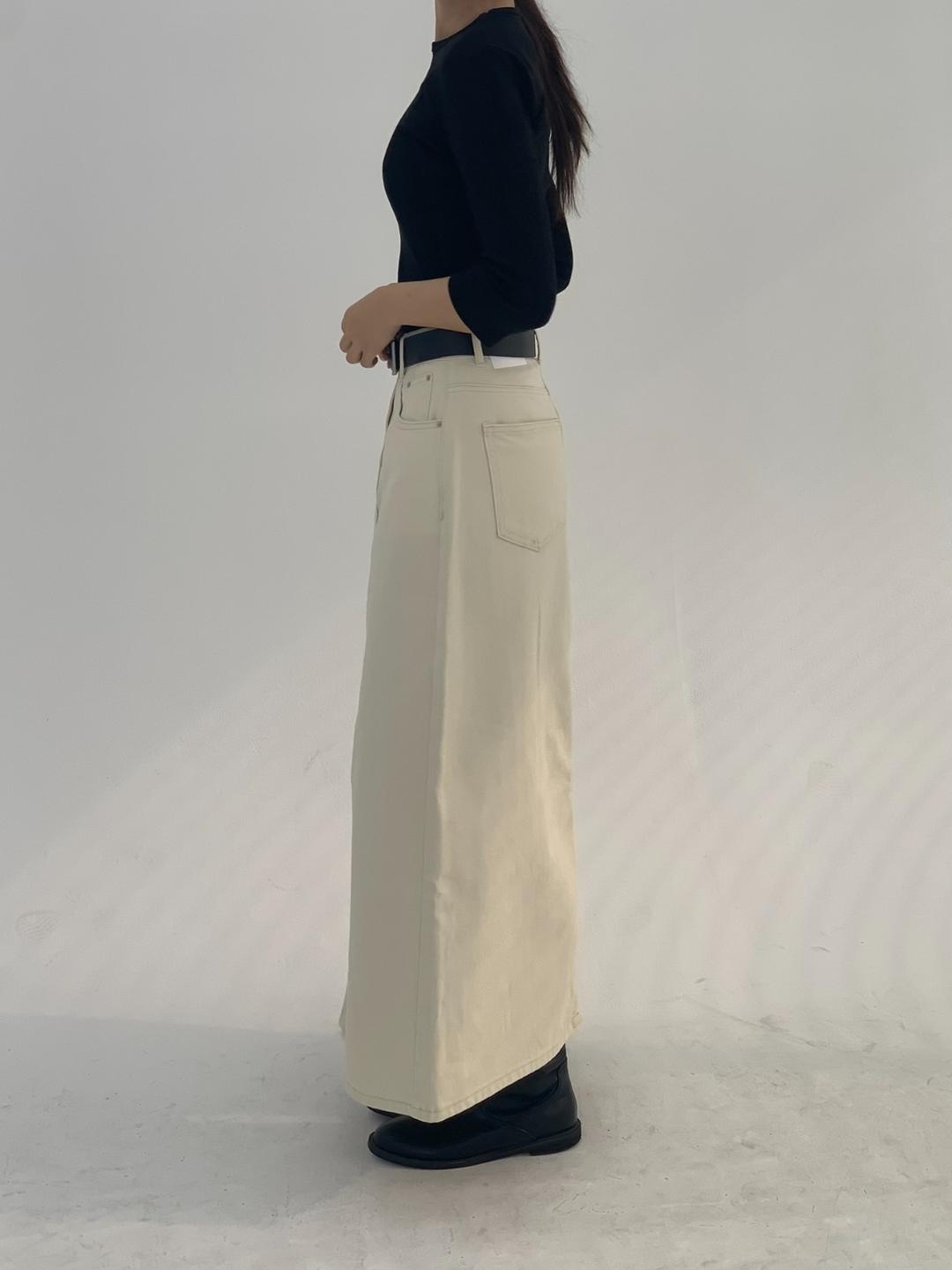 [BEST] maxi autumn skirt (ivory)