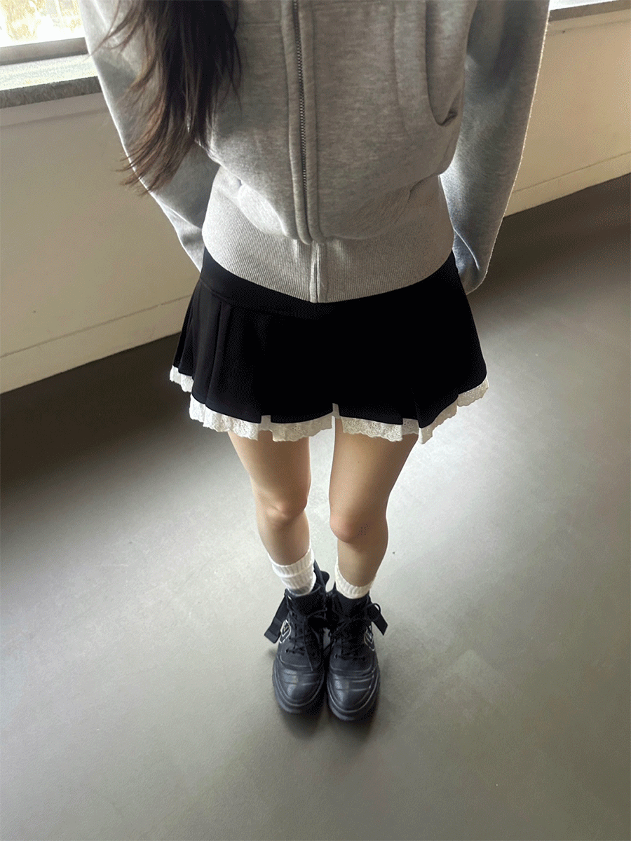 사토미라디오 Pleated sweat pantskirt