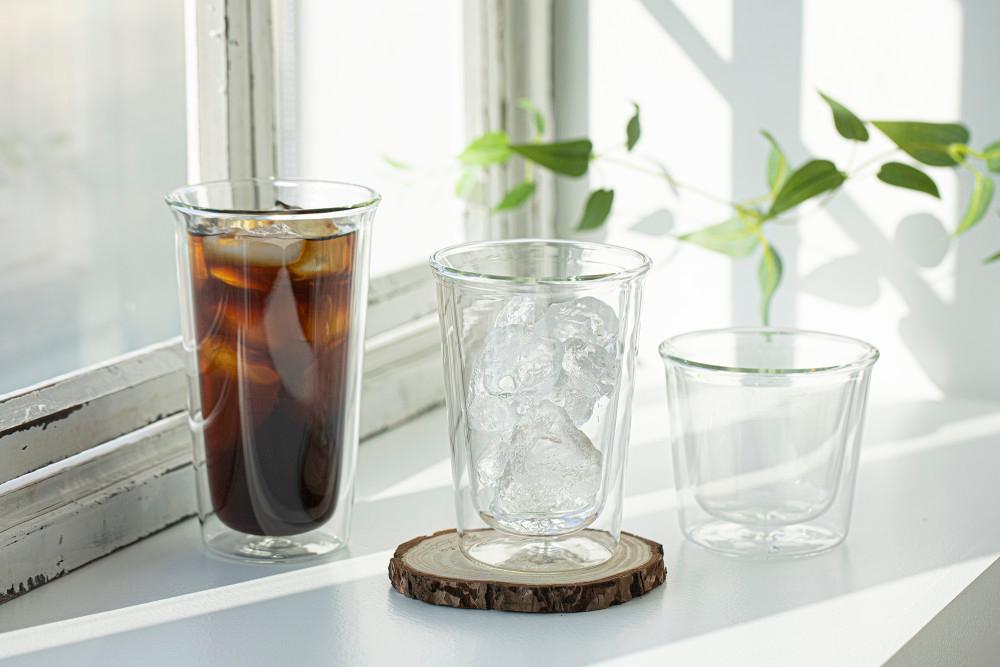 킨토캐스트 더블월 이중 내열 유리컵 아이스커피 맥주잔 티잔