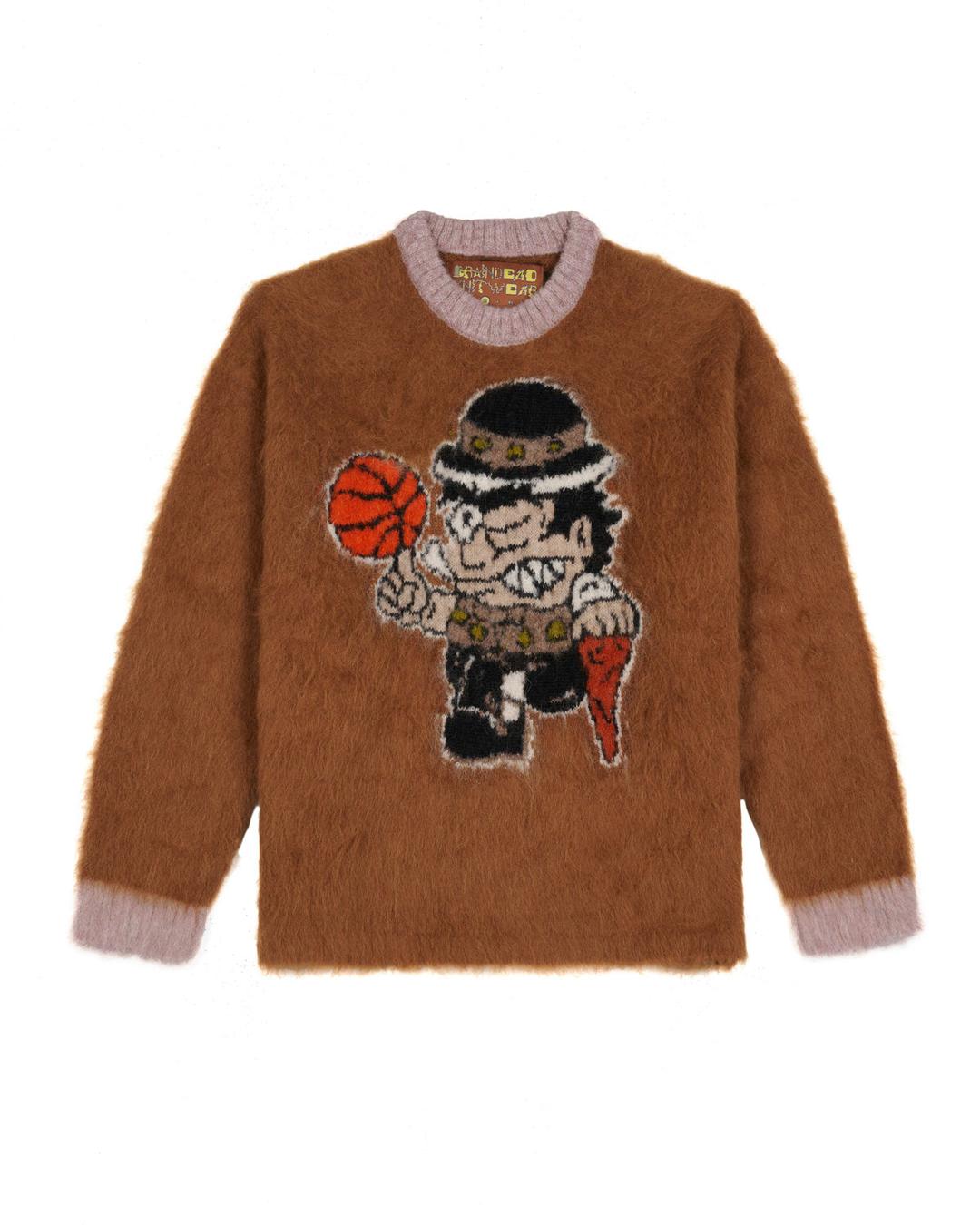 Brain Dead x NBA Boston Celtics Alpaca Sweater - Brown - XS